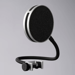 ISOPOP Silver premium pop filter shot in home studio