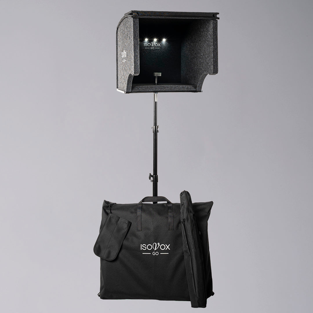isovox go complete package home recording booth for voice over and vocals