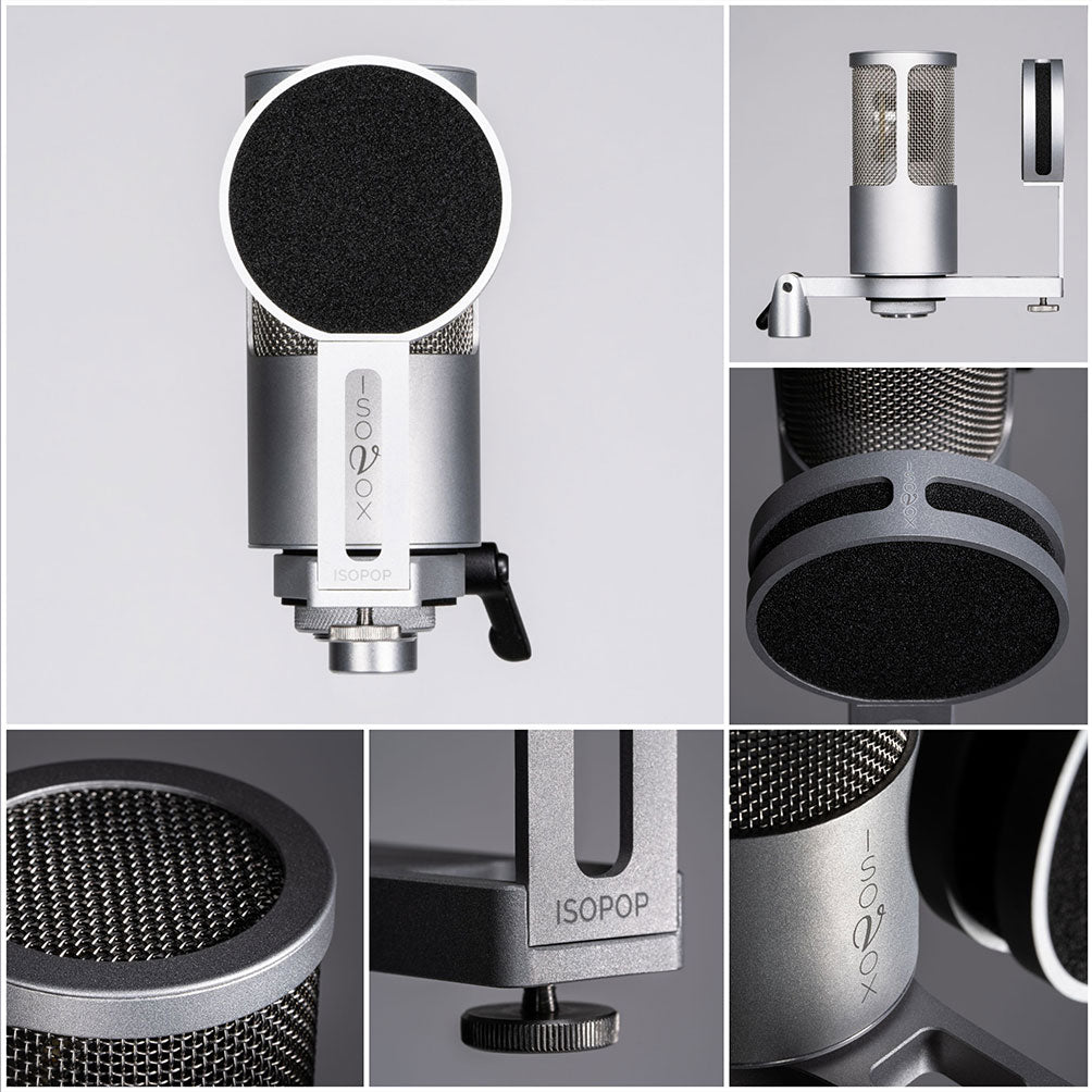 Collage of ISOMIC Voice over microphone